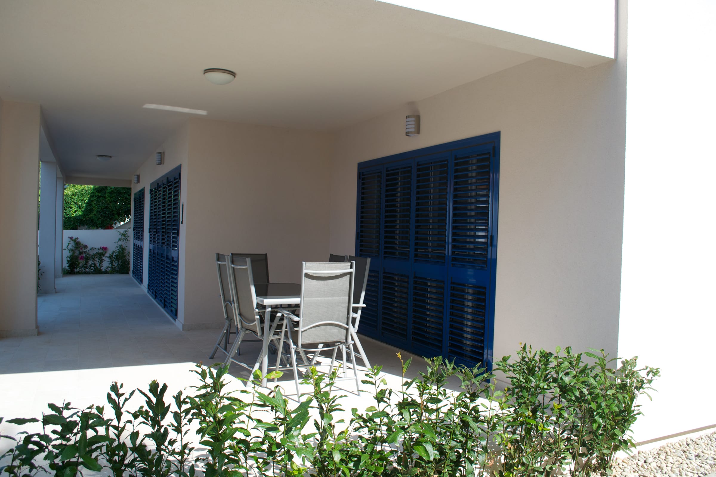 The garden terrace off the living room