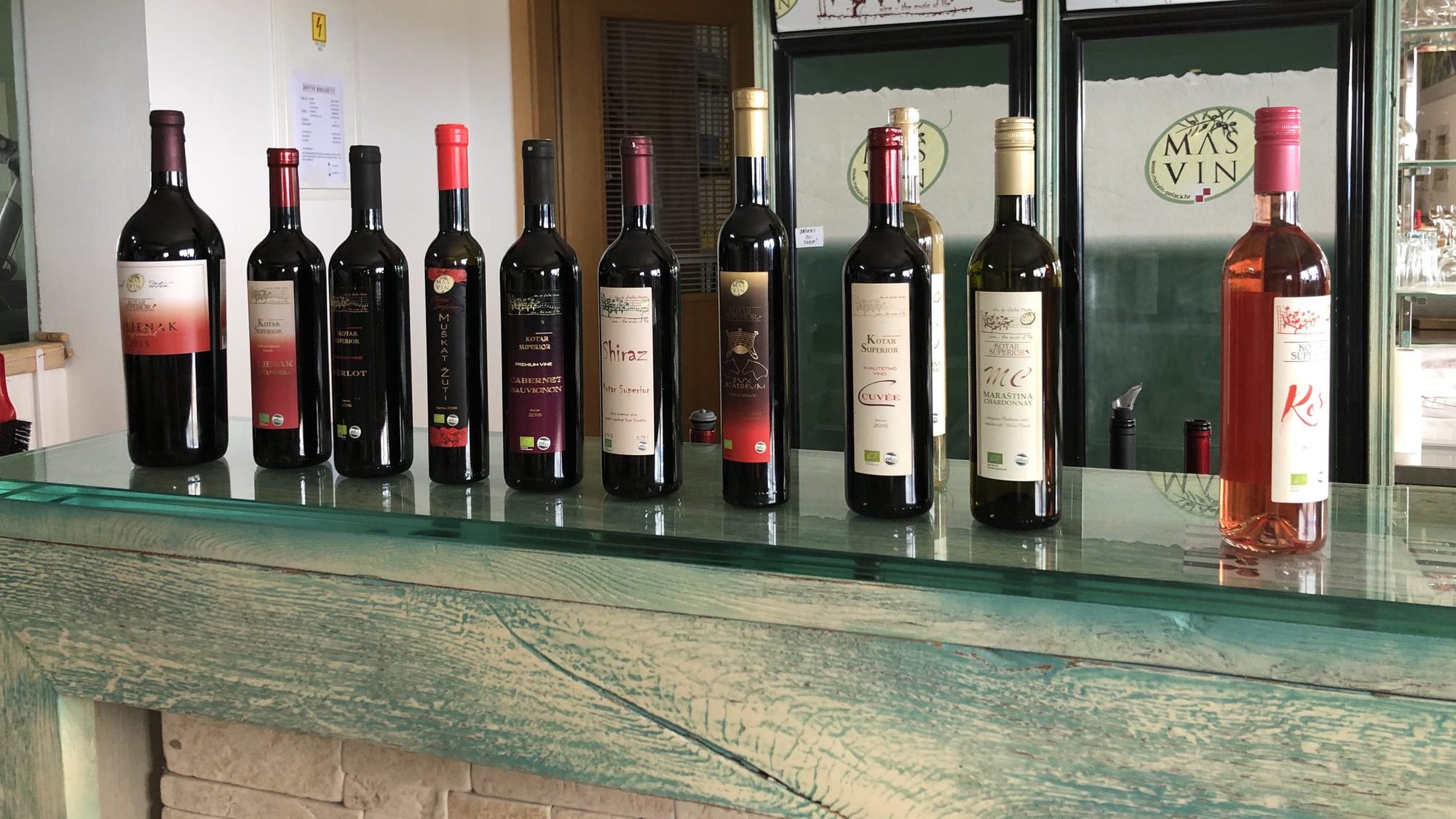 A collection of Mas Vin current selection.