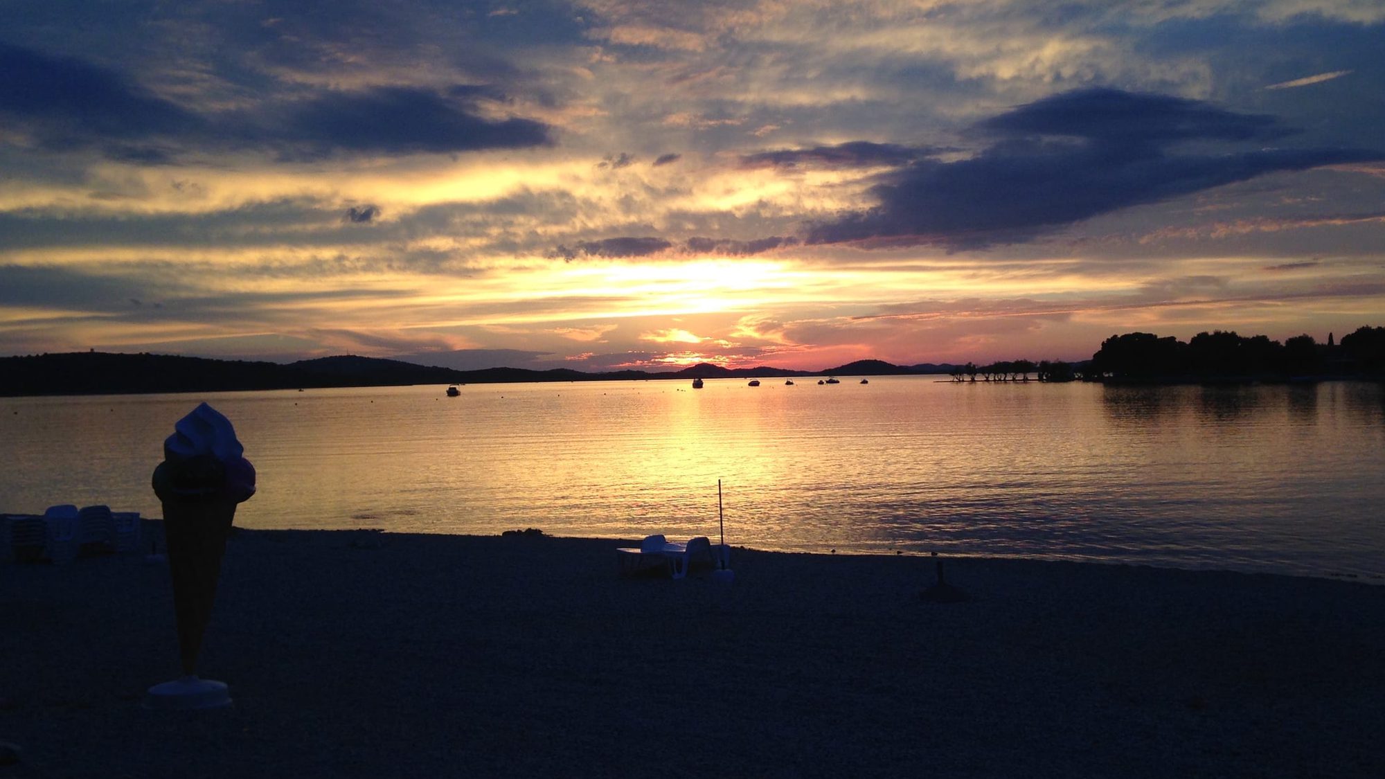 The stunning sunset view