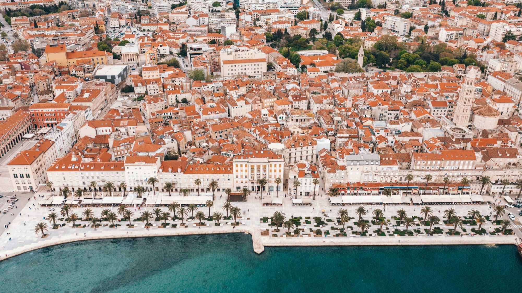 Aerial view of Split, Croatia by Spencer Davis