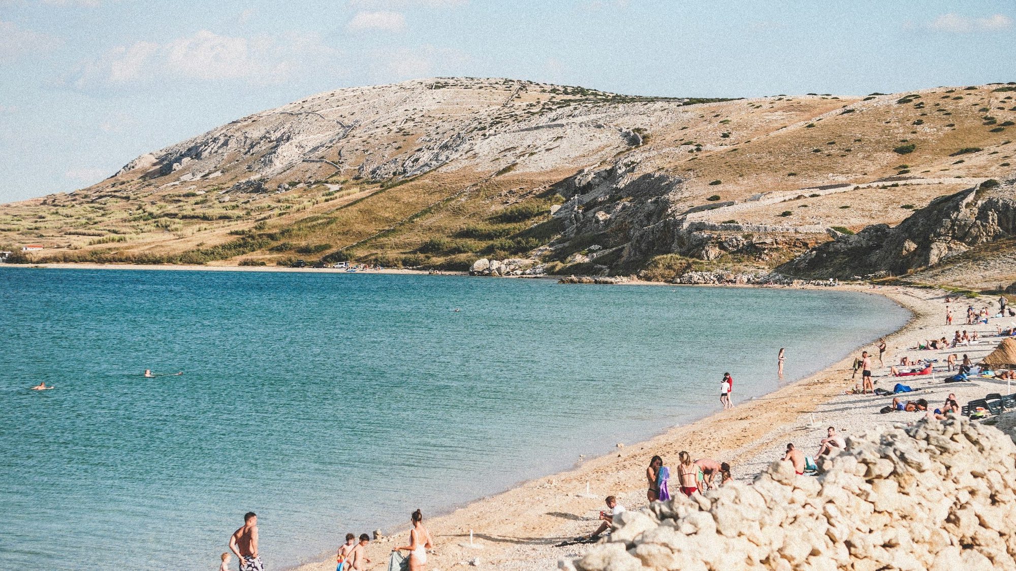 Croatian coastline in warm afternoon light